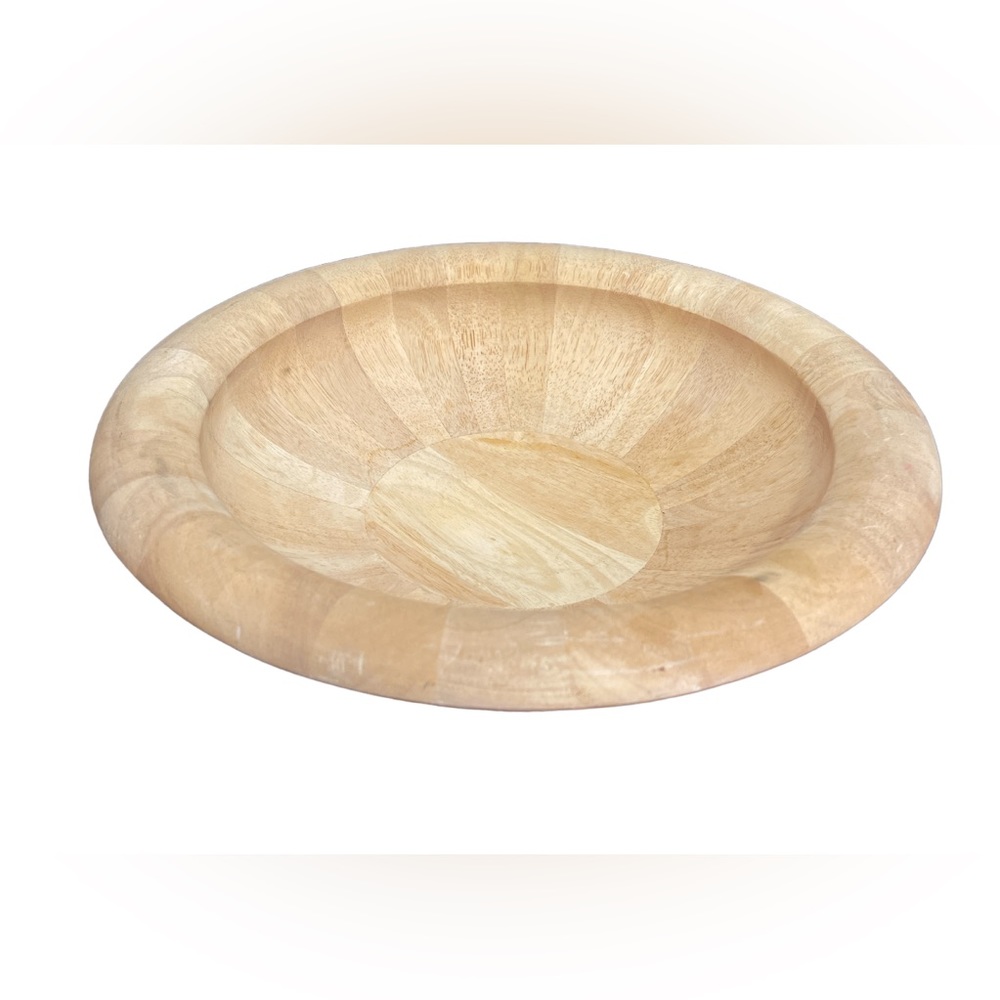Crate & Barrel wooden salad serving bowl